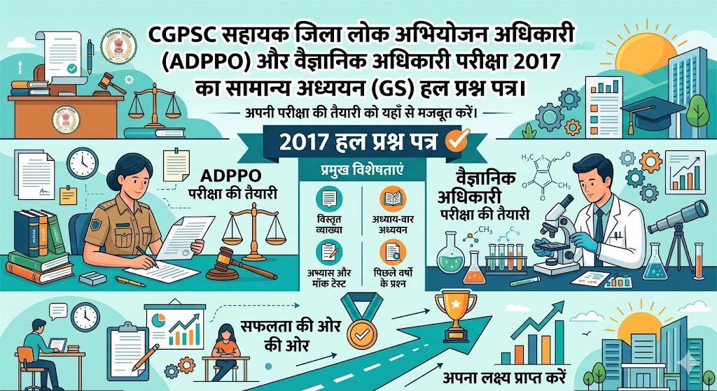 CGPSC : सहायक जिला लोक अभियोजन अधिकारी (ADPPO) एवं वैज्ञानिक अधिकारी परीक्षा cgpsc previous year paper 2017 adppo