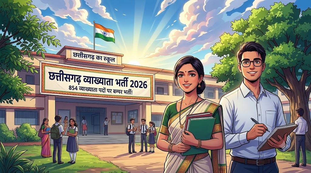 CGSSB छत्तीसगढ़ में 854 व्याख्याता पदों पर बम्पर भर्ती 2026 cg vyapam lecturer recruitment 2026 854 posts