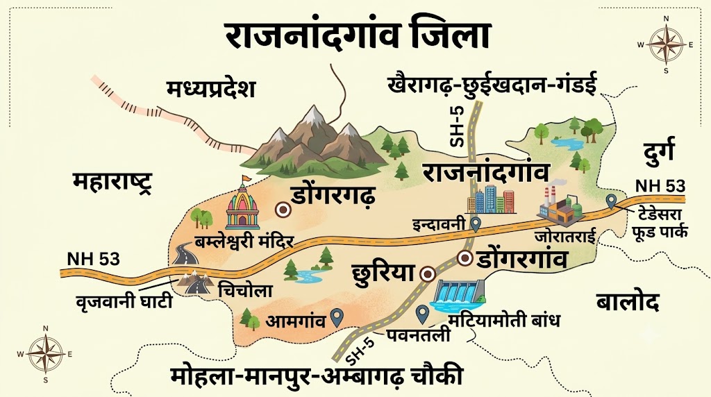 Rajnandgaon District GK in Hindi - इतिहास, भूगोल, पर्यटन एवं MCQs राजनांदगाँव जिला सामान्य ज्ञान (rajnandgaon district gk in hindi) इतिहास, भूगोल, पर्यटन एवं mcqs